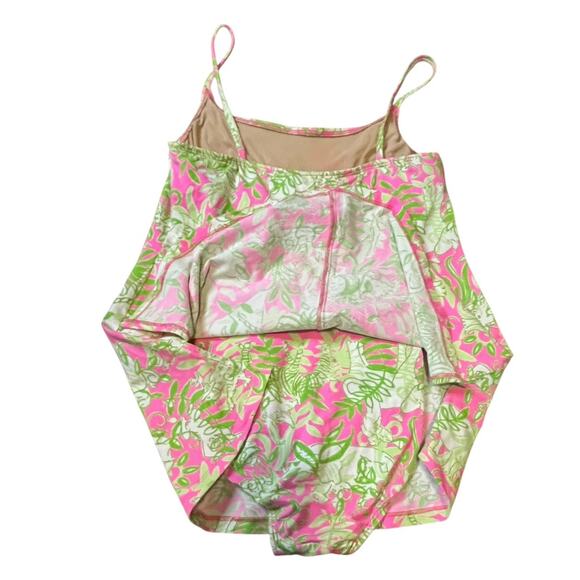 Lilly Pulitzer One-Piece Swimsuit Pink and Green Jungle themed– Size 8 - Picture 8 of 10